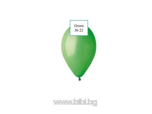 Латексов балон Green №22/ 012 - 30 см -10 бр./пак.
