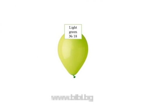 Латексов балон Light Green №18/011 - 30 см -10 бр./пак