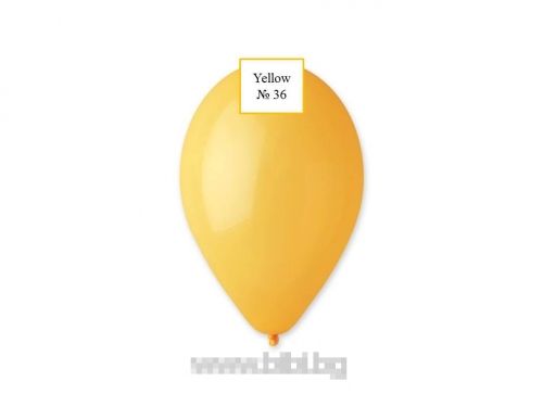 Латексов балон Yellow №36/003 - 30 см -10 бр./пак