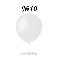 Латексов балон White №10/001 - 12 см - 10 бр./пак.