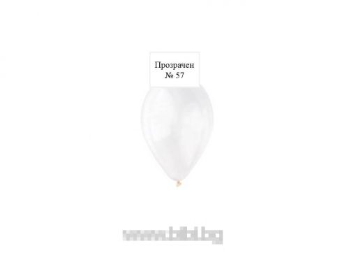 Латексов балон Прозрачен №57 /30 см - с хелий 1 бр.