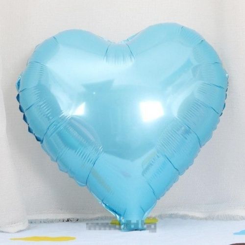 Балон Сърце от фолио-светло Син- с хелий 1 бр.