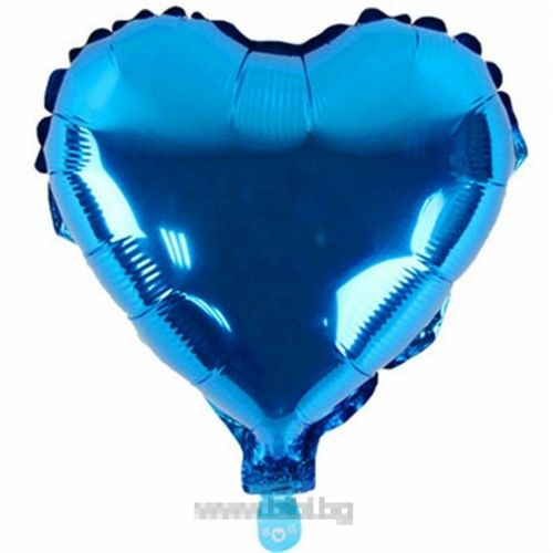 Балон Сърце от фолио-Син- с хелий 1 бр.