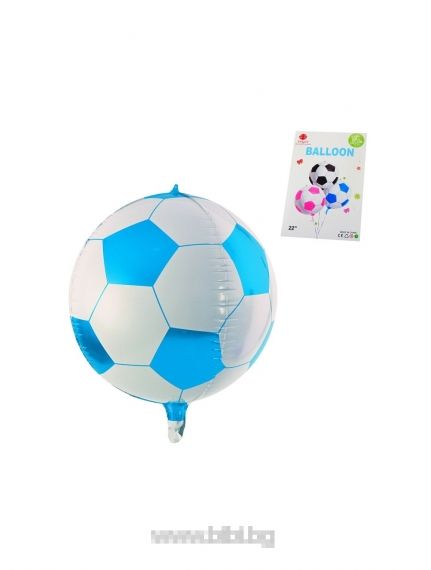 Фолио балон " 3 D Топка"-синя с хелий