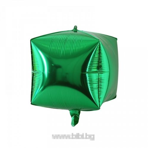 Балон "Куб" Зелен 4D с хелий