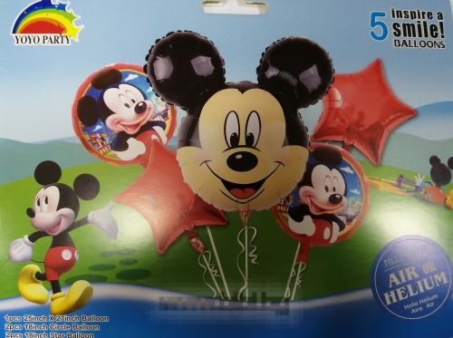 К-кт "Мики Маус "- 5 бр. фолио балони
