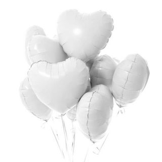 Балон Сърце от фолио-Бял