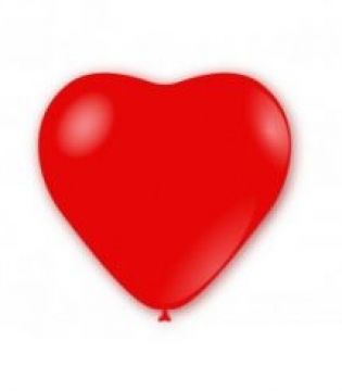 Балон "Сърце" червено - 5 бр.