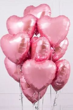 Балон Сърце от фолио-Розов-с хелий 1 бр.