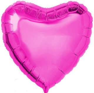 Балон Сърце от фолио-Циклама-с хелий 1 бр.