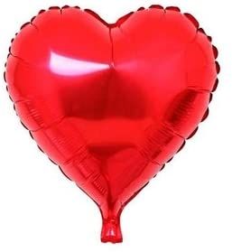 Балон Сърце от фолио-Червен- с хелий  1 бр.