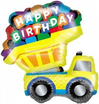 Фолио балон "Happy birthday камион"  с хелий
