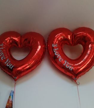 Фолио балон Сърце гигант с хелий