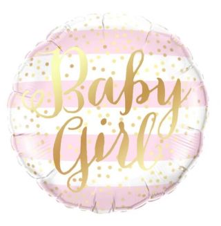 Фолио балон Baby girl със златен надпис