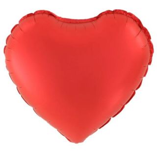 Балон Сърце от фолио Червен мат с хелий