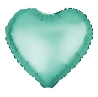 Балон Сърце от фолио Зелен мат с хелий