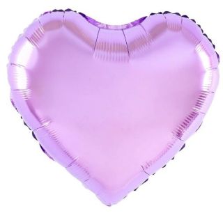 Балон Сърце от фолио Светло лилав с хелий