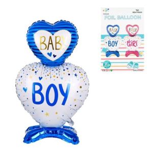 Фолио балон на стойка за момче Baby boy