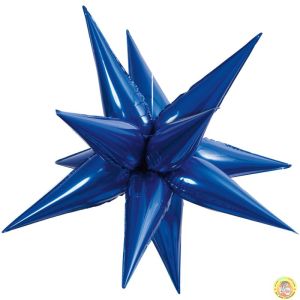 4D фолио балон Звезда - Тъмно Синя- 65 см.