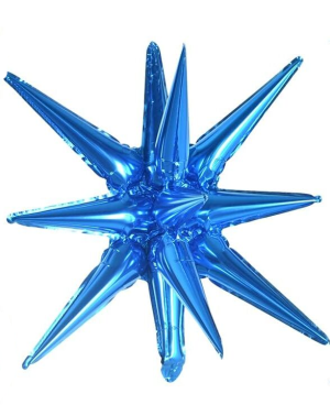 Фолио балон 4 D звезда цвят Тъмно син -50 см