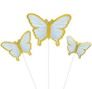 Топери Пеперуди сини/златни - 10 бр.