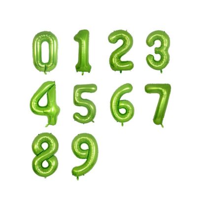 Зелени цифри с хелий