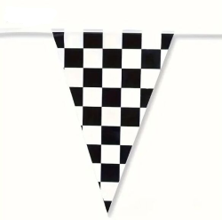 Банер/знамена на бели и черни квадрати Racing
