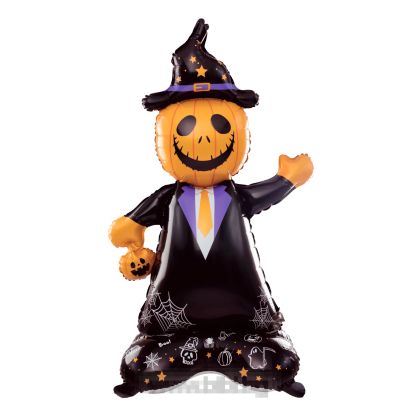 Фолио балон Г-н Тиква на стойка за Хелоуин / Mr. Pumpkin Halloween