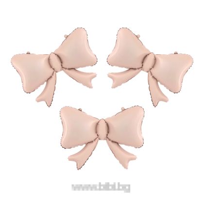 Фолио балон Панделка Бледо розово / Light pink - 3 броя