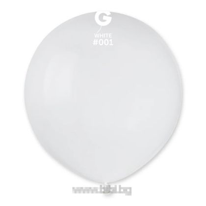 Латексов балон Бял / White № 10 / 001 