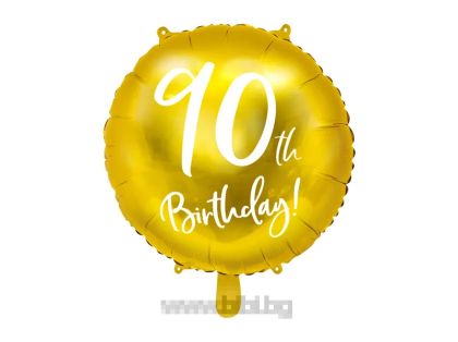 Фолио балон кръг с печат числото 90