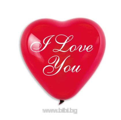 Латексов балон Сърце I Love You - 5 броя в пакет