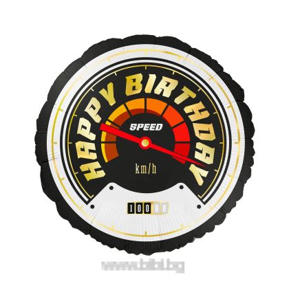 Фолио балон Happy birthday Racing car