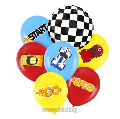 Комплект балони Racing car - 7 броя