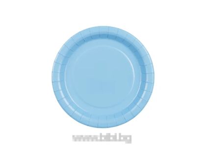 Парти чинийки Светло сини / Light blue - 6 броя