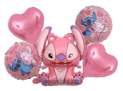 Комплект фолио балони Ейнджъл / Angel / Stitch - 5 броя