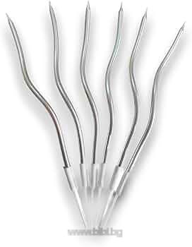 Свещички Сребърни спирали / Silver candels - 12 броя