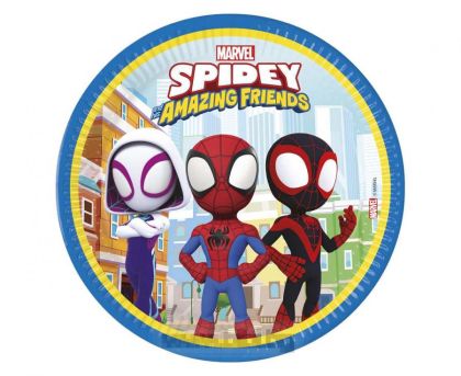 Парти чинийки Спайди / Spidey 23 см.- 8 броя