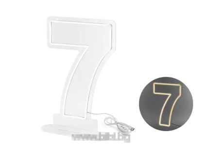 Светеща цифра 7 Neon LED светлина - 50 см.