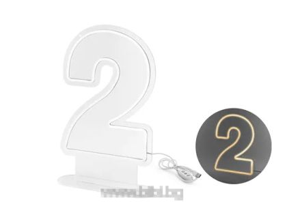 Светеща цифра 2 Neon LED светлина - 50 см.
