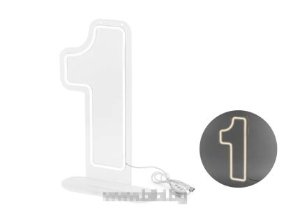 Светеща цифра 1 Neon LED светлина - 50 см.