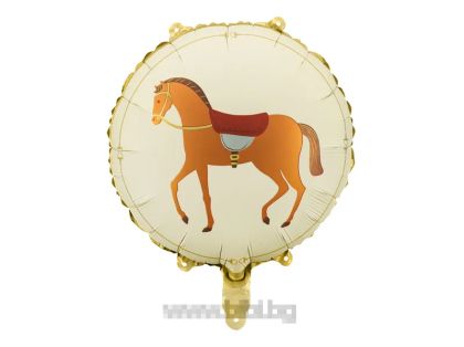 Фолио балон кръг с Кон / Horse