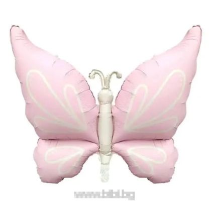 Фолио балон Пеперуда цвят Светло розов / Light pink
