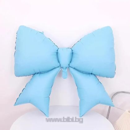 Фолио балон Панделка цвят Светло Синя / Light blue