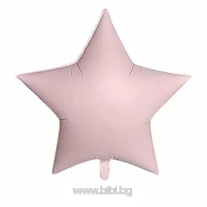 Голям фолиев балон звезда Светло розова 76 см. / Light pink