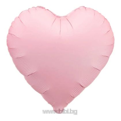 Голям фолиев балон Сърце Светло розово 76 см. / Light pink