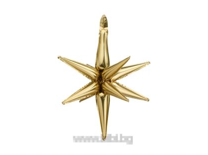 3D Фолиев балон Звезда, цвят Злато / Gold  - 70 см.