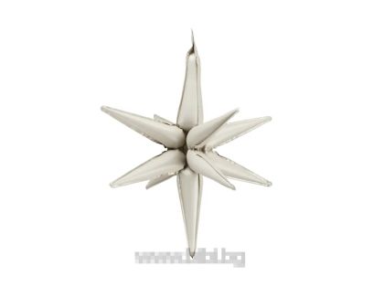 3D Фолиев балон Звезда, цвят Бежов  / Beige  - 70 см.