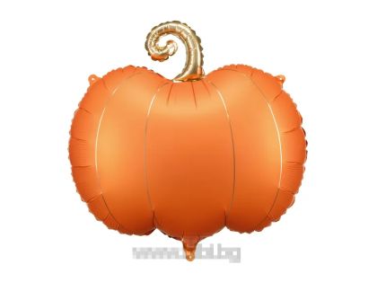 Фолио балон Тиква със златна дръжка / Pumpkin / Хелоуин