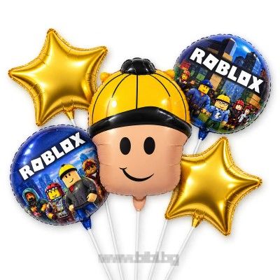 Комплект фолио балони Roblox Bilder man - 5 броя